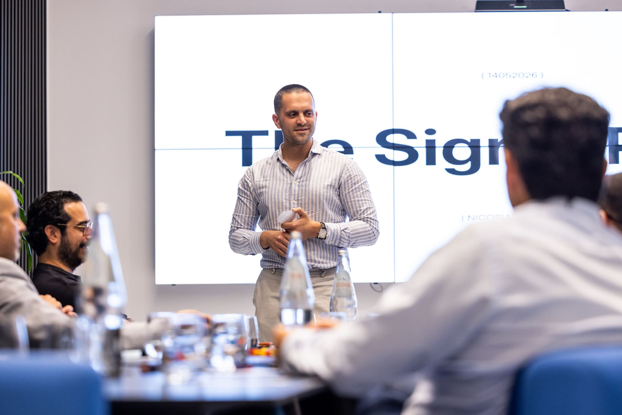 Demetris Stefani opening a Signal Room session